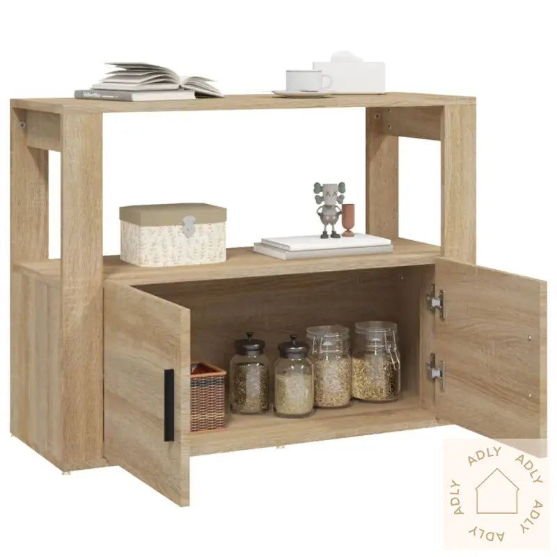 Skjenk Sonoma Eik 80X30X60 Cm Konstruert Tre