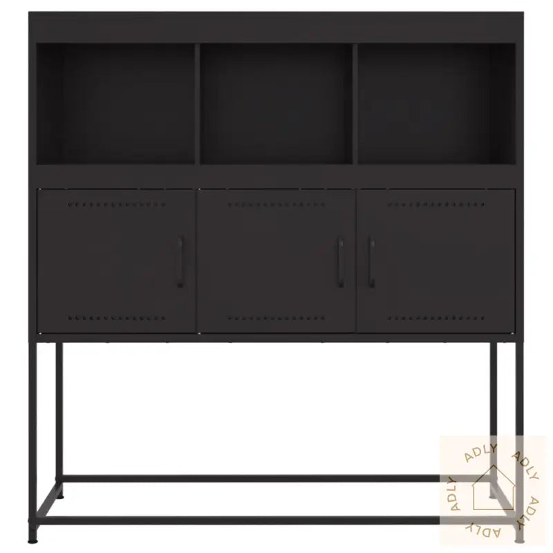 Skjenk Svart 100,5X39X107 Cm Stål