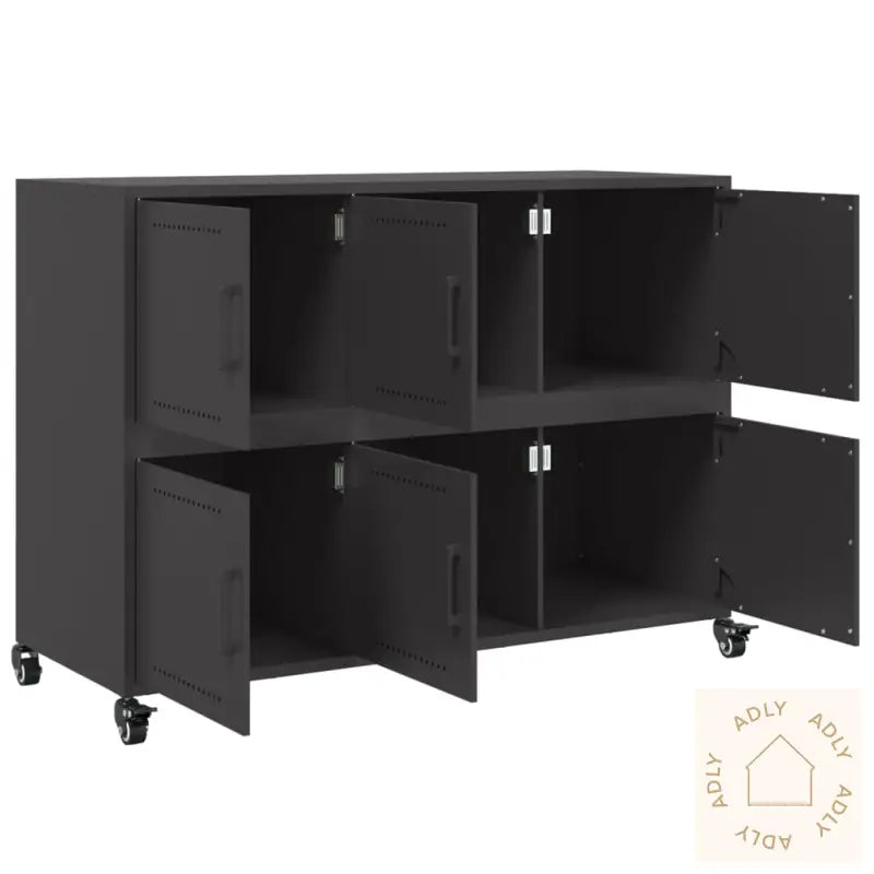 Skjenk Svart 100,5X39X72 Cm Stål