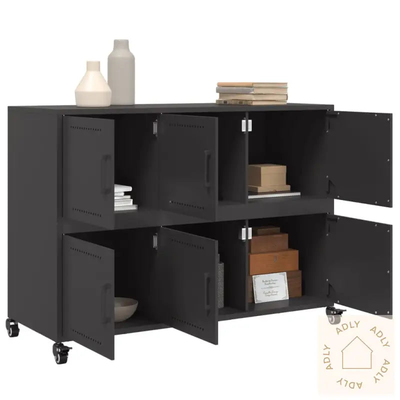 Skjenk Svart 100,5X39X72 Cm Stål