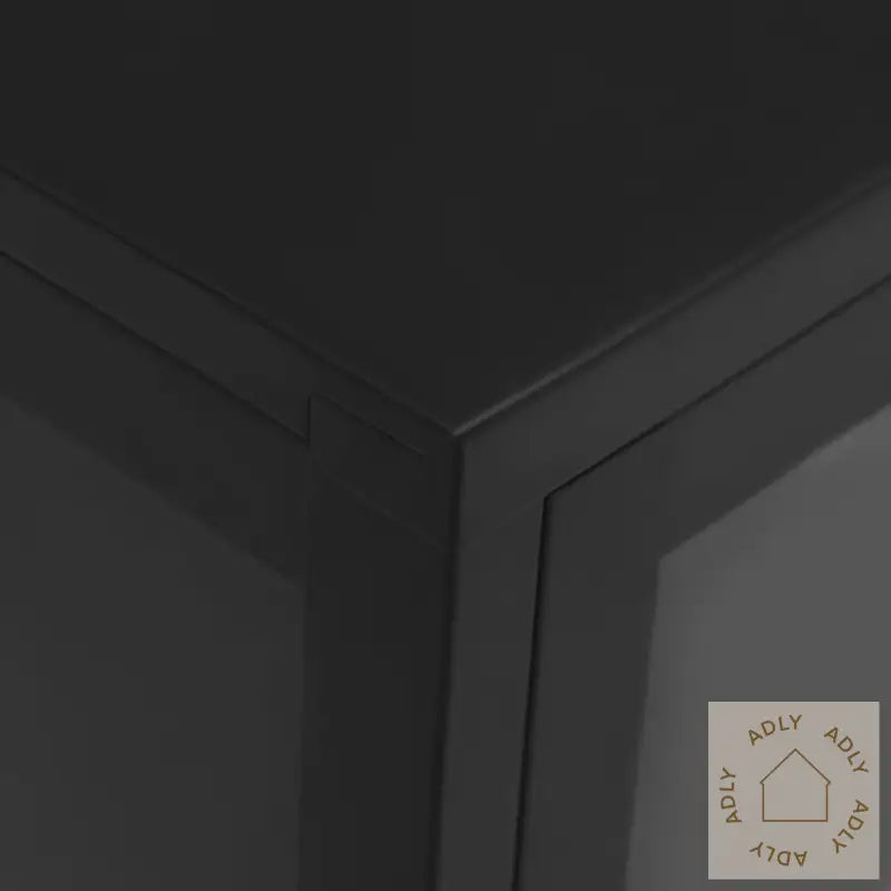 Skjenk Svart 75X35X105 Cm Stål Og Glass