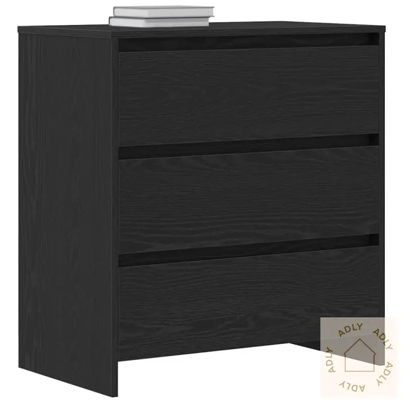 Skjenk Svart Eik 70X41X75 Cm Konstruert Tre