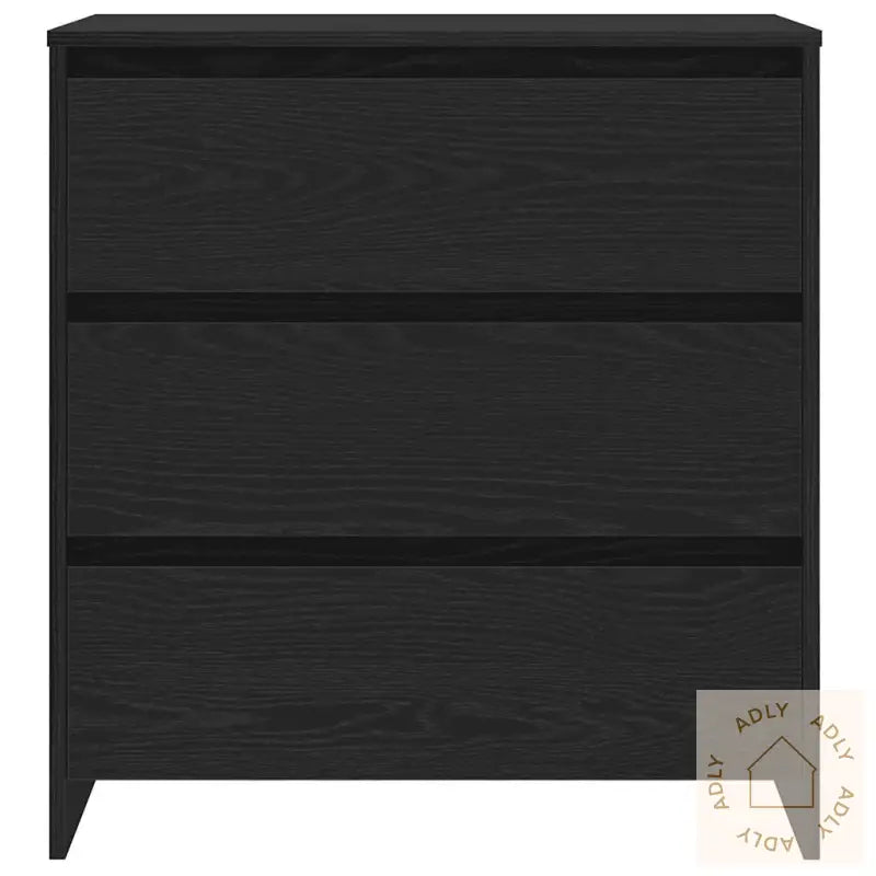 Skjenk Svart Eik 70X41X75 Cm Konstruert Tre