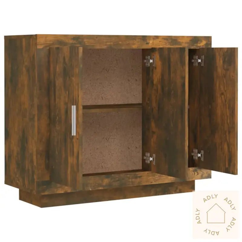 Skjenk Røkt Eik 92X35X75 Cm Konstruert Tre