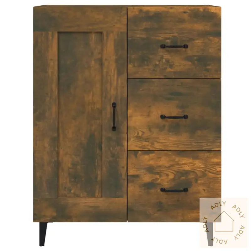 Skjenk Røkt Eik 69,5X34X90 Cm Konstruert Tre