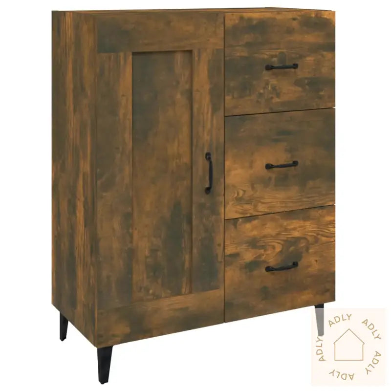 Skjenk Røkt Eik 69,5X34X90 Cm Konstruert Tre