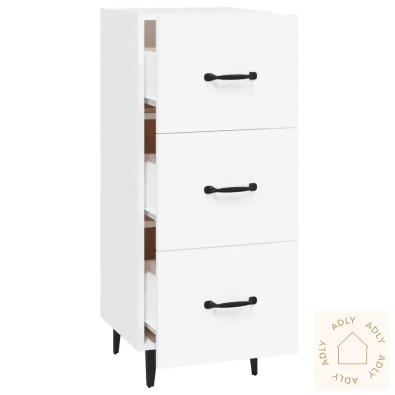 Skjenk Hvit 34,5X34X90 Cm Konstruert Tre
