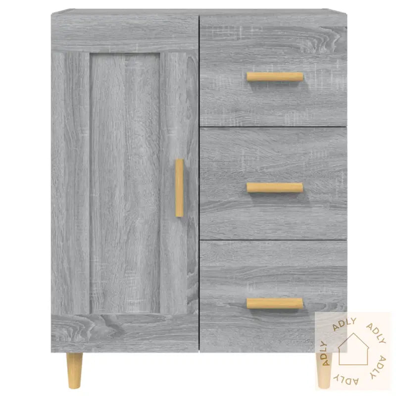 Skjenk Grå Sonoma 69,5X34X90 Cm Konstruert Tre