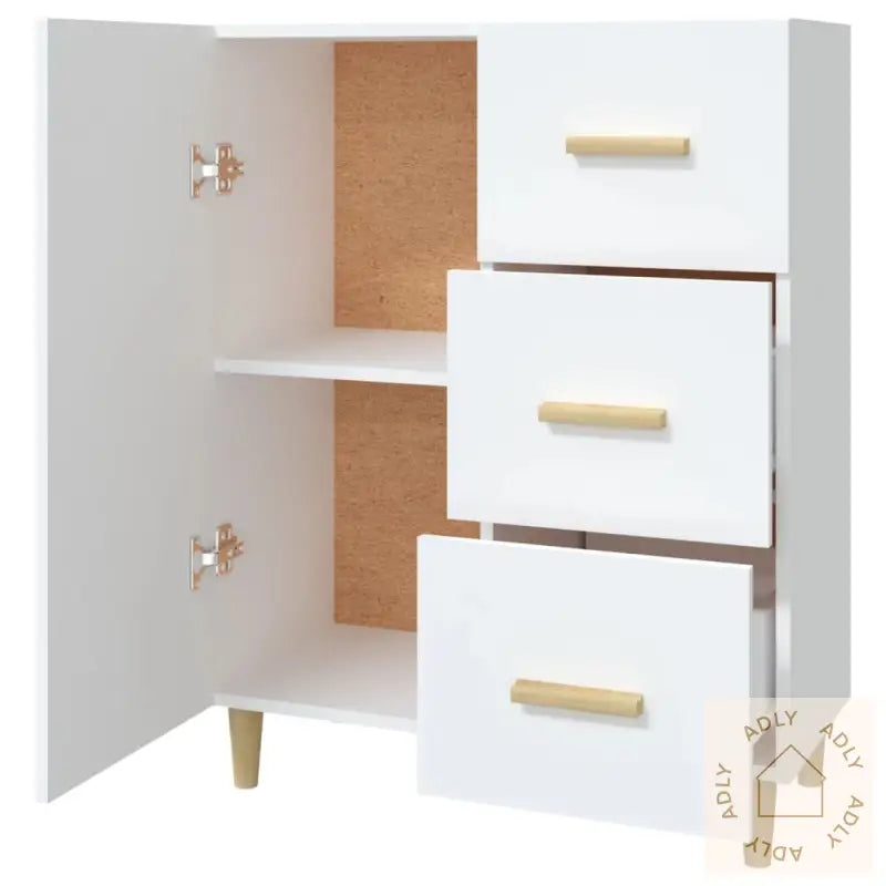Skjenk Hvit 69,5X34X90 Cm Konstruert Tre