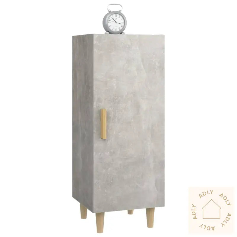 Skjenk Betonggrå 34,5X34X90 Cm Konstruert Tre