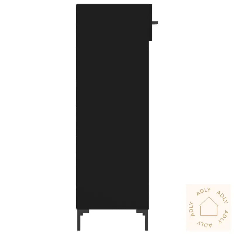 Skohylle Svart 30X35X105 Cm Konstruert Tre