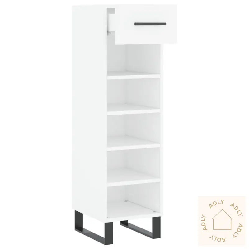 Skohylle Hvit 30X35X105 Cm Konstruert Tre