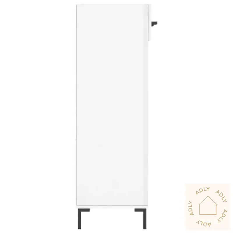 Skoskap Høyglans Hvit 60X35X105 Cm Konstruert Tre