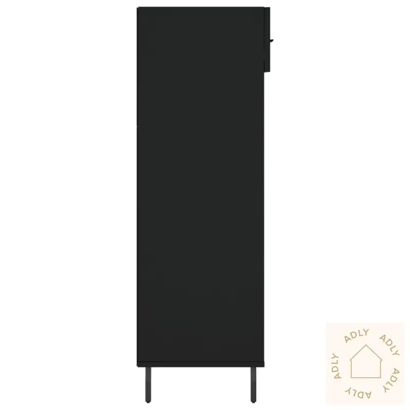 Skohylle Svart 60X35X105 Cm Konstruert Tre