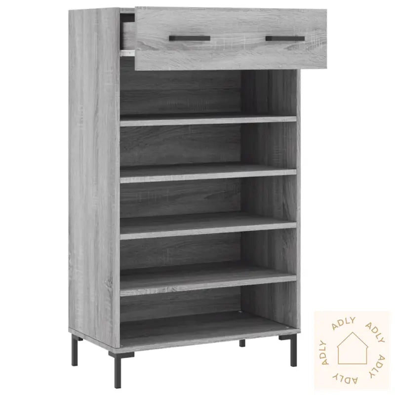 Skohylle Grå Sonoma 60X35X105 Cm Konstruert Tre