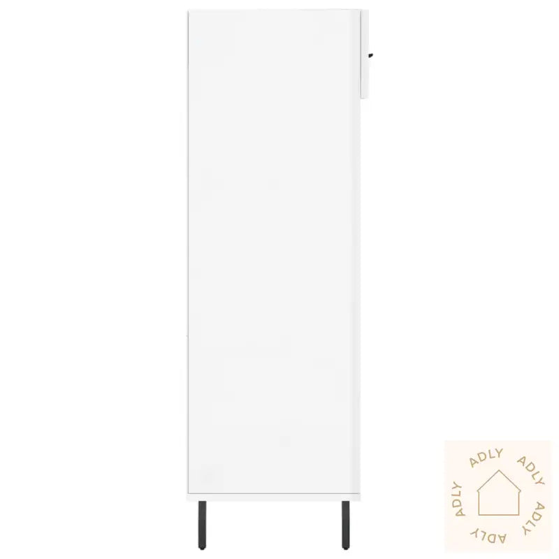 Skoskap Høyglans Hvit 60X35X105 Cm Konstruert Tre