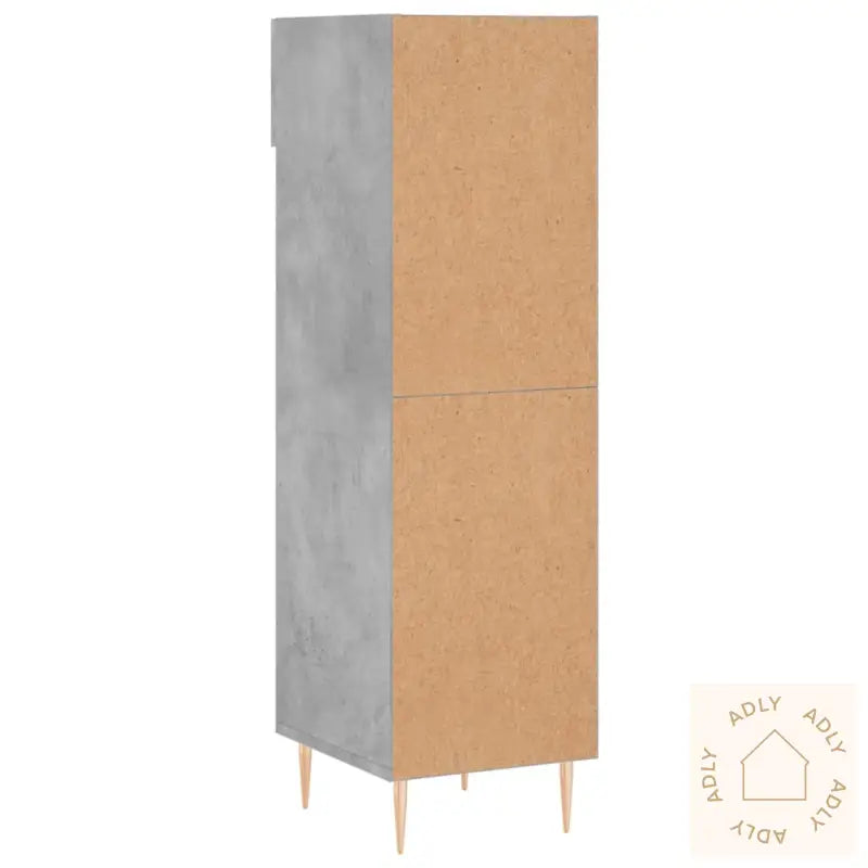 Skohylle Betonggrå 30X35X105 Cm Konstruert Tre