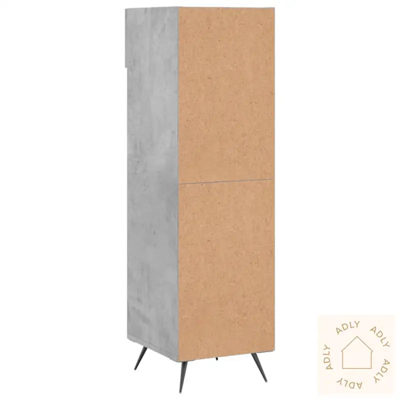 Skohylle Betonggrå 30X35X105 Cm Konstruert Tre