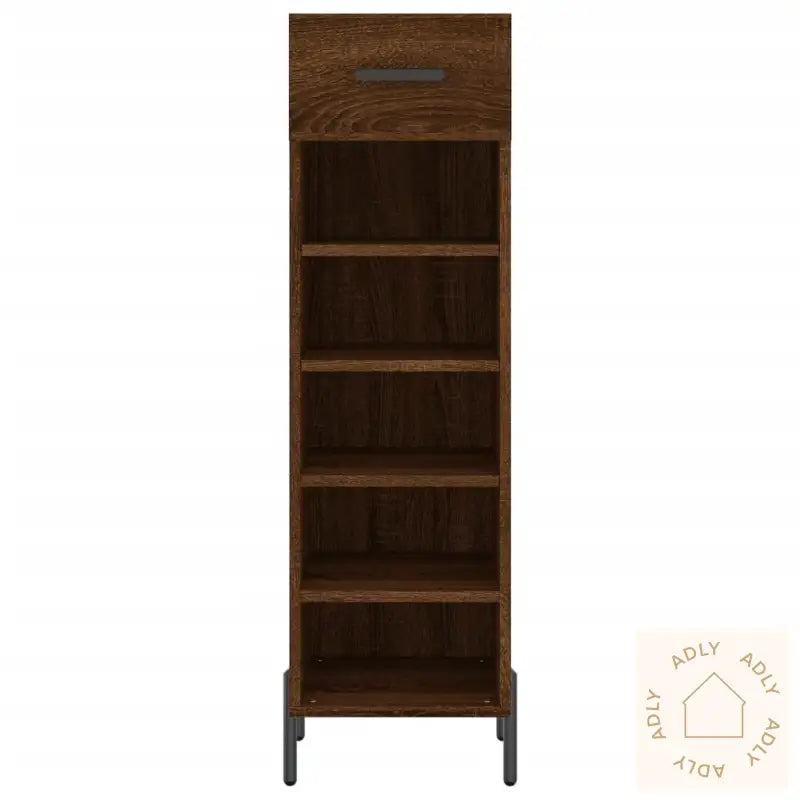 Skohylle Brun Eik 30X35X105 Cm Konstruert Tre