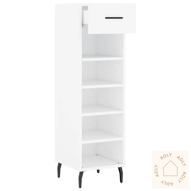 Skohylle Hvit 30X35X105 Cm Konstruert Tre