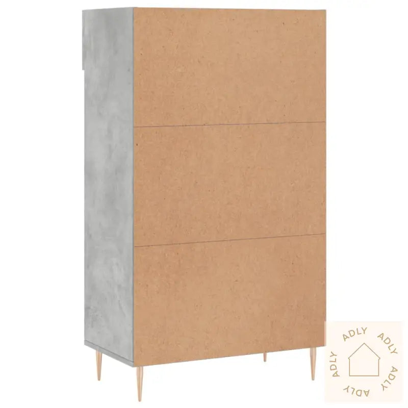 Skohylle Betonggrå 60X35X105 Cm Konstruert Tre