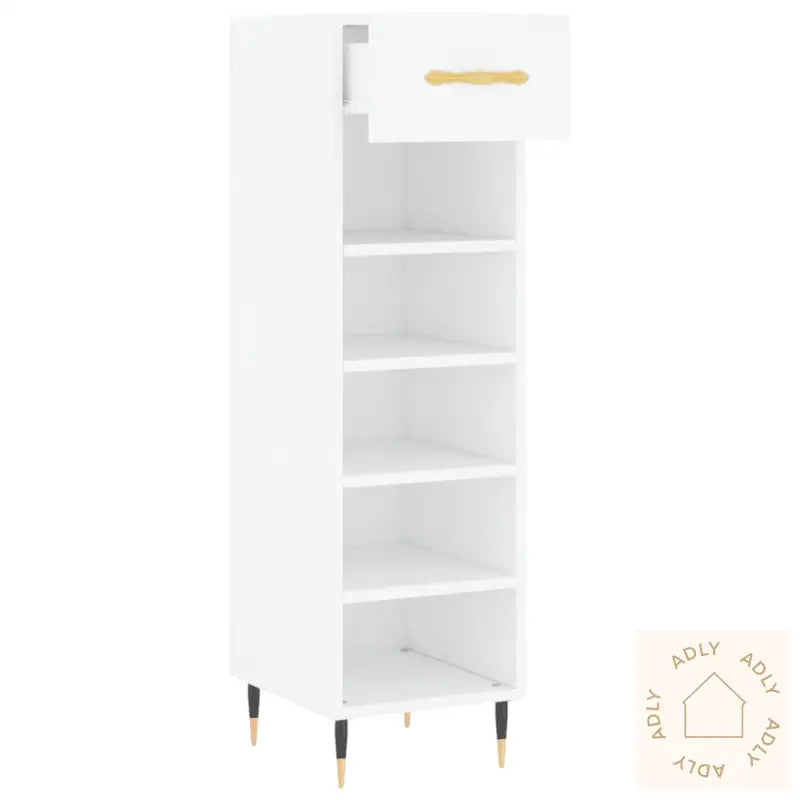 Skohylle Hvit 30X35X105 Cm Konstruert Tre