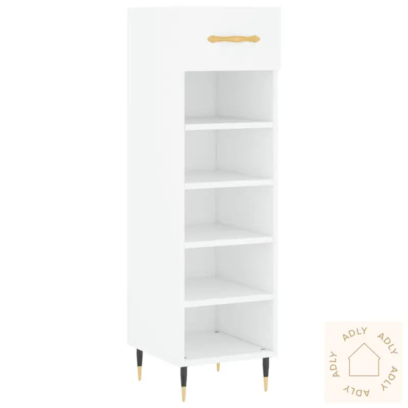 Skohylle Hvit 30X35X105 Cm Konstruert Tre