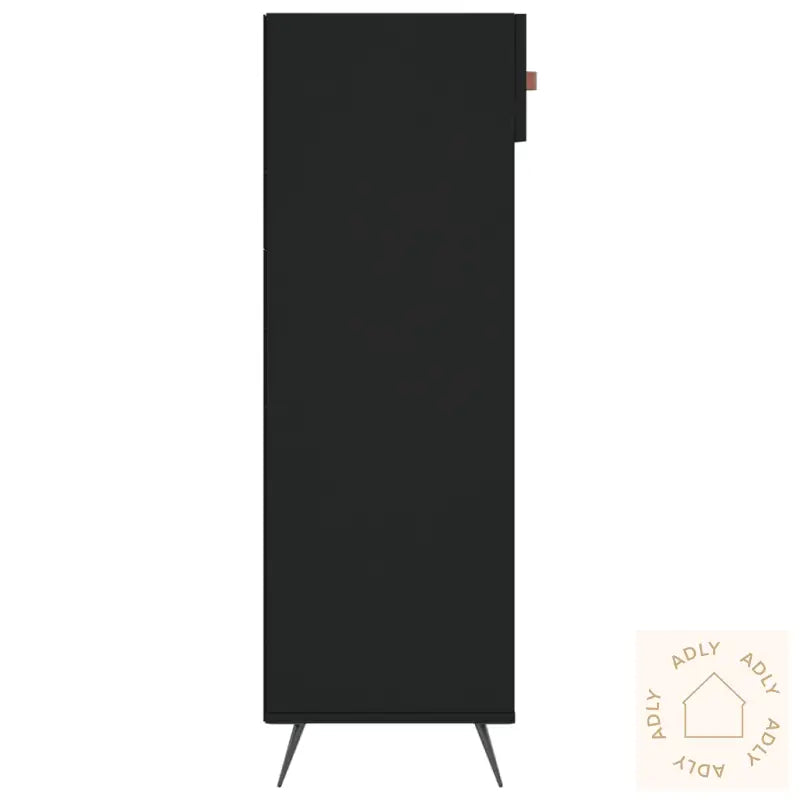 Skohylle Svart 60X35X105 Cm Konstruert Tre