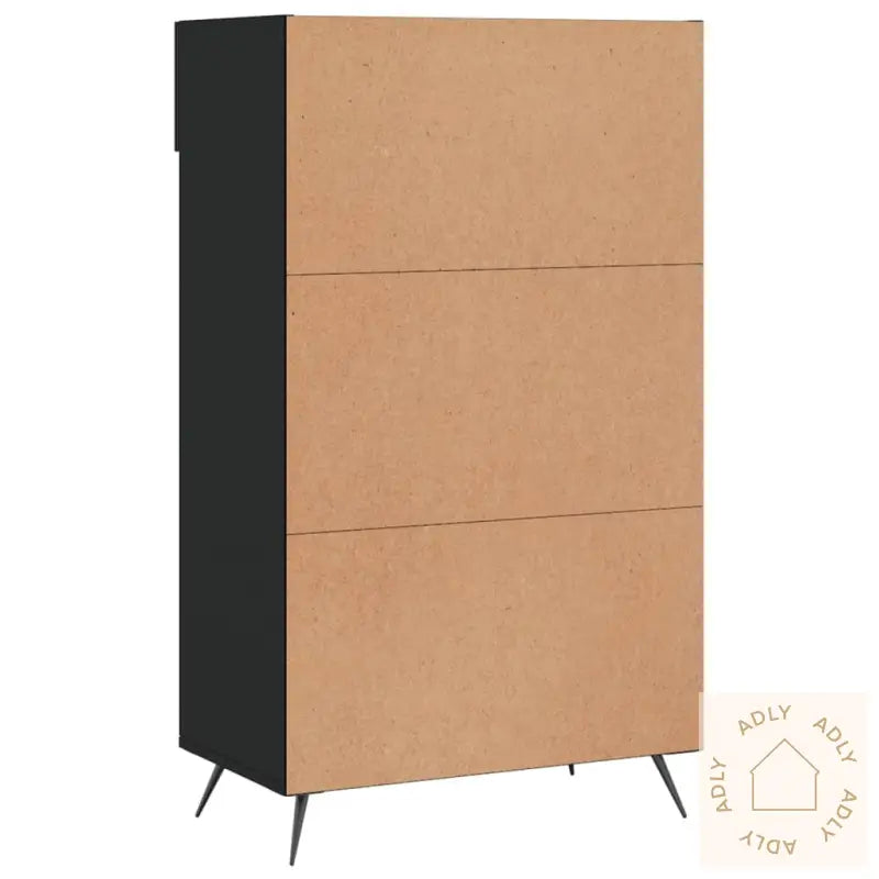 Skohylle Svart 60X35X105 Cm Konstruert Tre