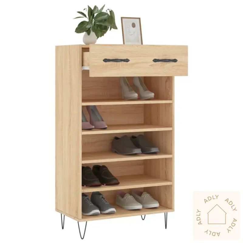 Skohylle Sonoma Eik 60X35X105 Cm Konstruert Tre