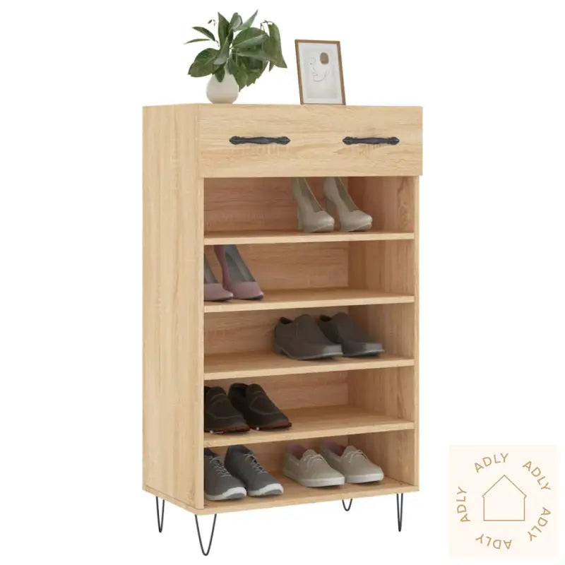 Skohylle Sonoma Eik 60X35X105 Cm Konstruert Tre