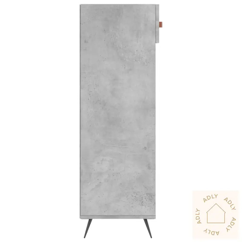 Skohylle Betonggrå 60X35X105 Cm Konstruert Tre
