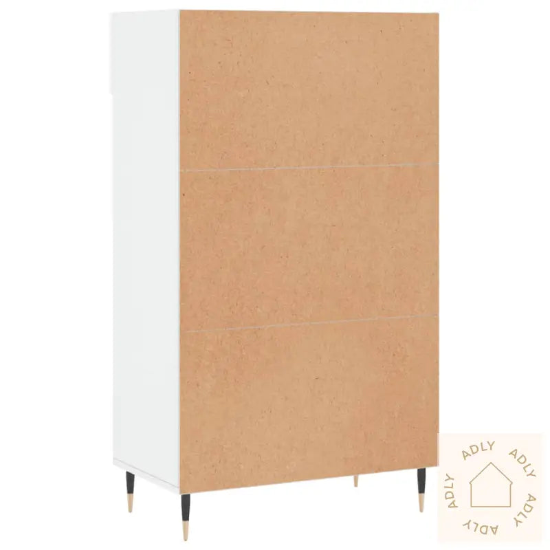 Skoskap Høyglans Hvit 60X35X105 Cm Konstruert Tre