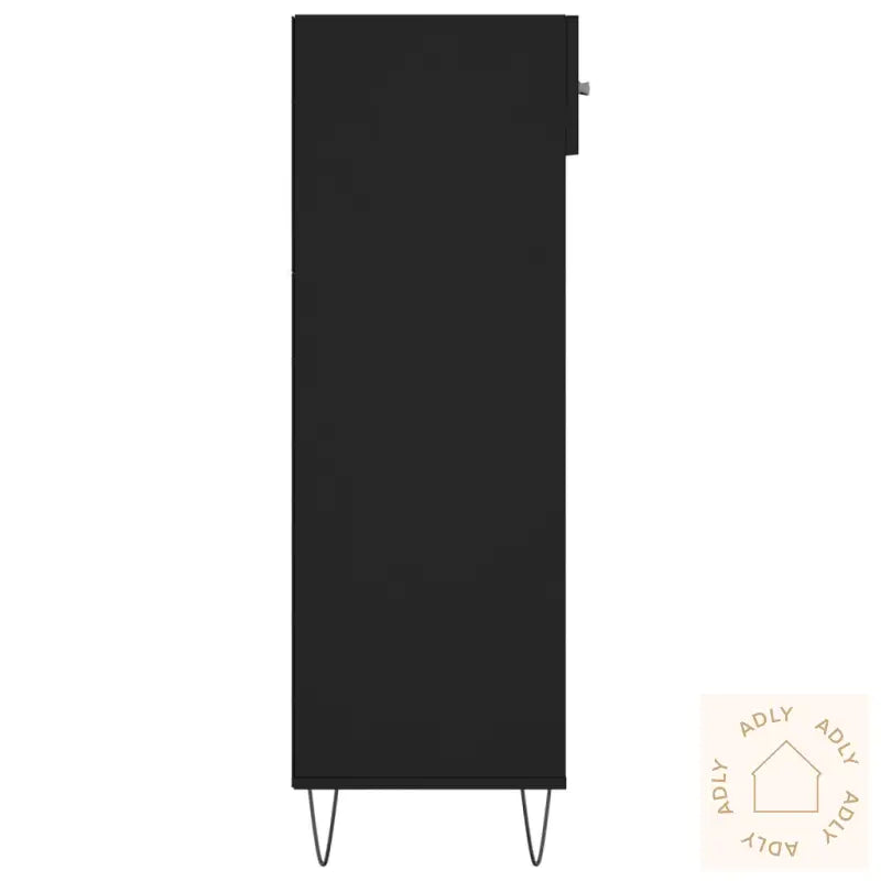 Skohylle Svart 60X35X105 Cm Konstruert Tre