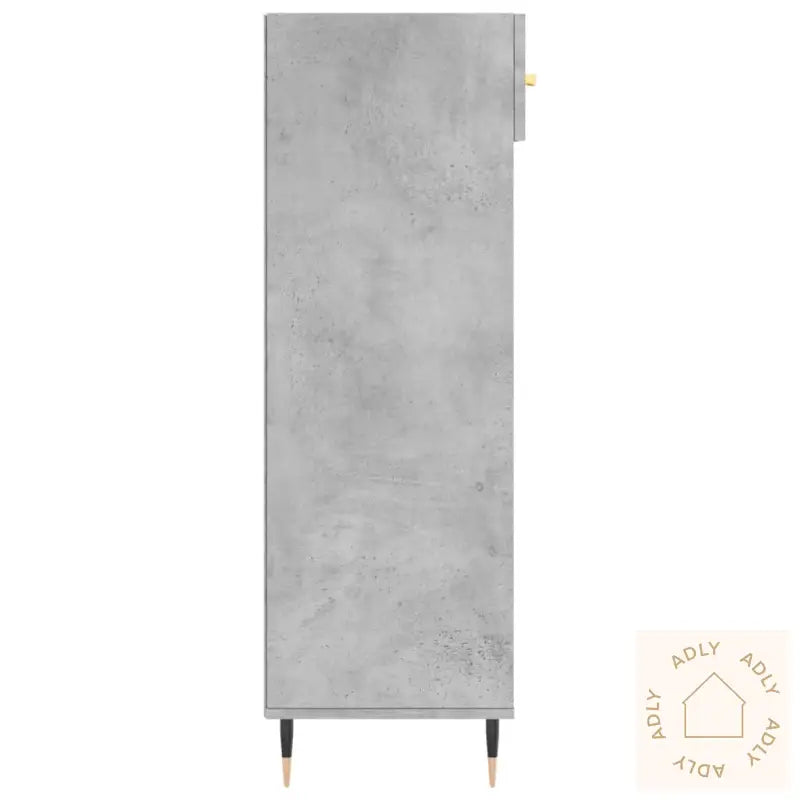 Skohylle Betonggrå 60X35X105 Cm Konstruert Tre