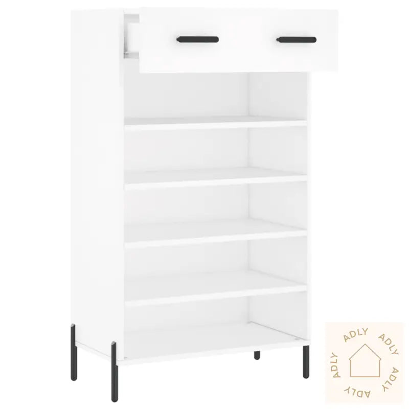Skohylle Hvit 60X35X105 Cm Konstruert Tre