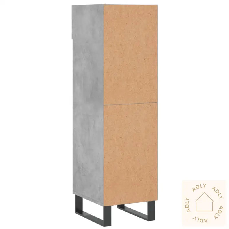 Skohylle Betonggrå 30X35X105 Cm Konstruert Tre