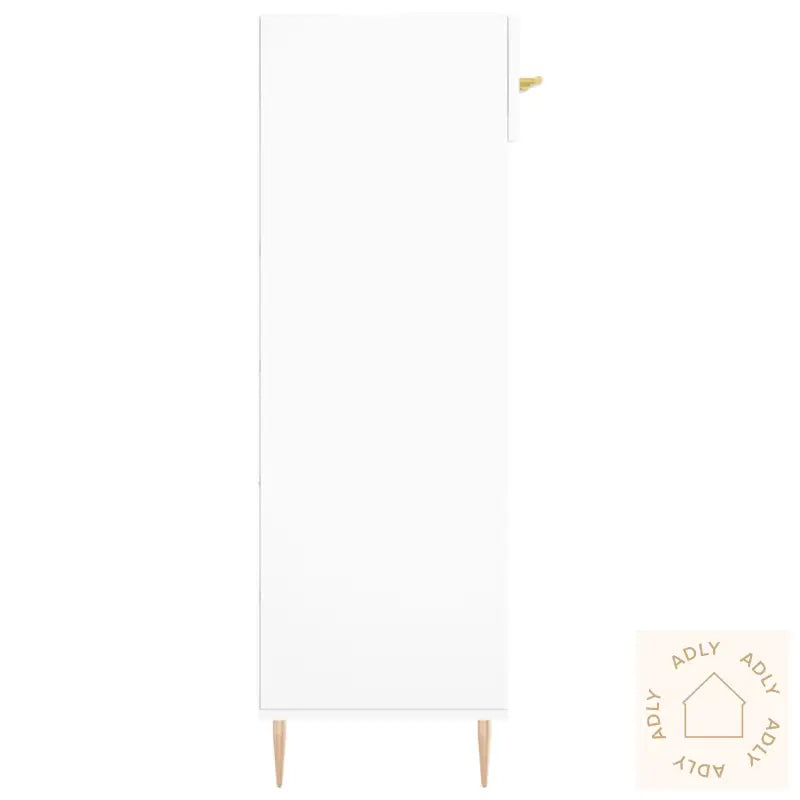 Skohylle Hvit 60X35X105 Cm Konstruert Tre
