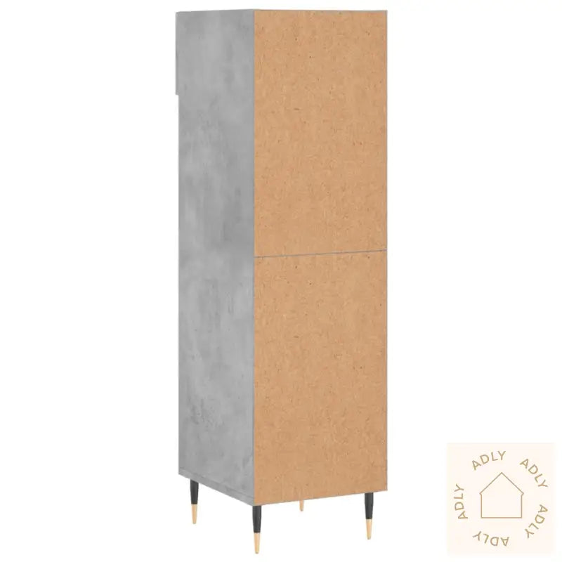 Skohylle Betonggrå 30X35X105 Cm Konstruert Tre