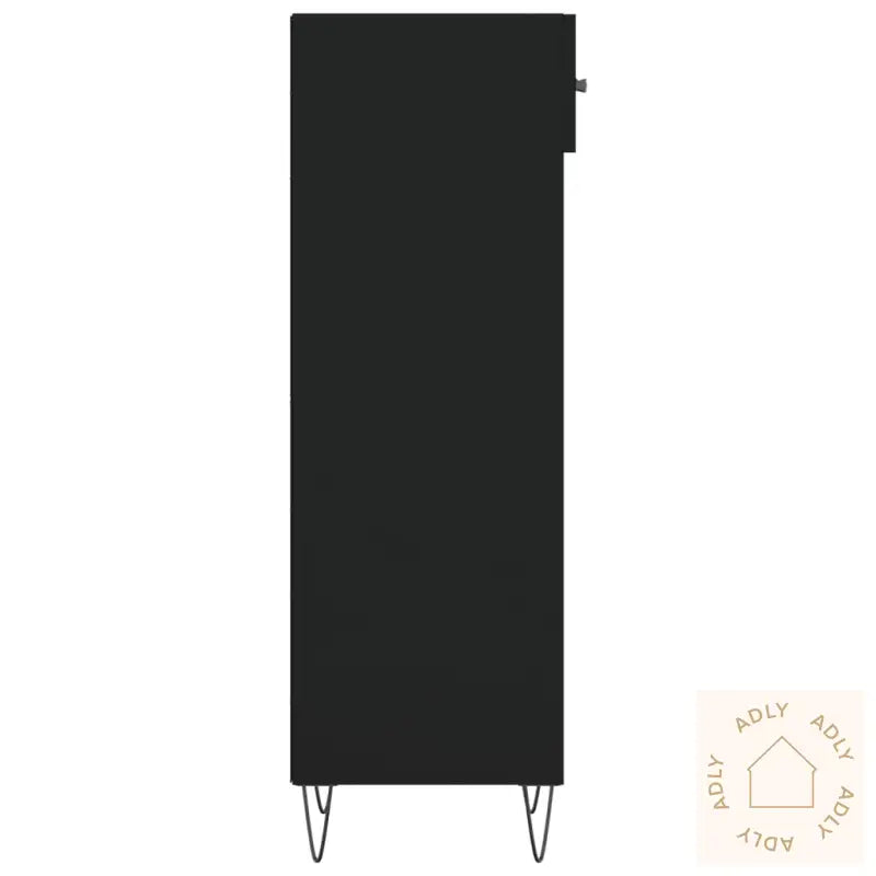 Skohylle Svart 30X35X105 Cm Konstruert Tre