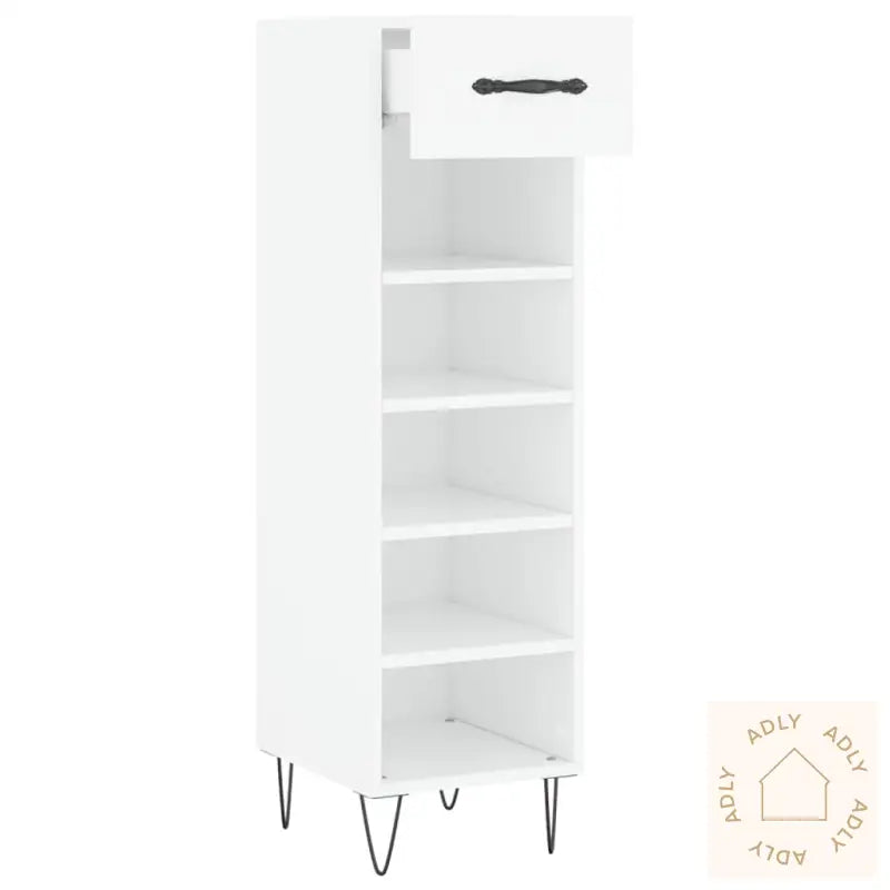 Skohylle Hvit 30X35X105 Cm Konstruert Tre