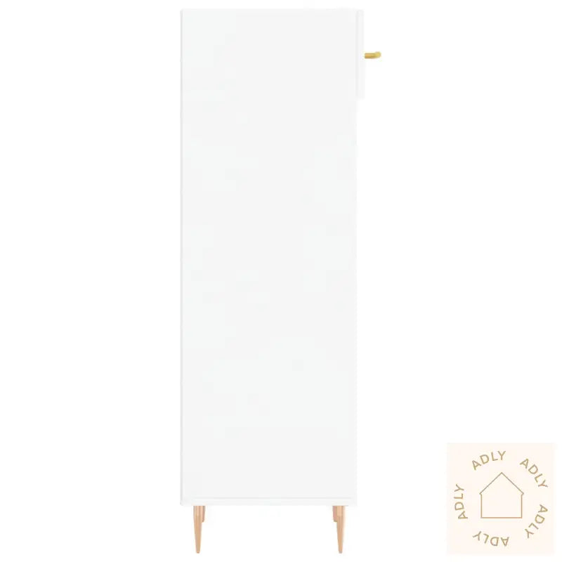 Skoskap Høyglans Hvit 30X35X105 Cm Konstruert Tre