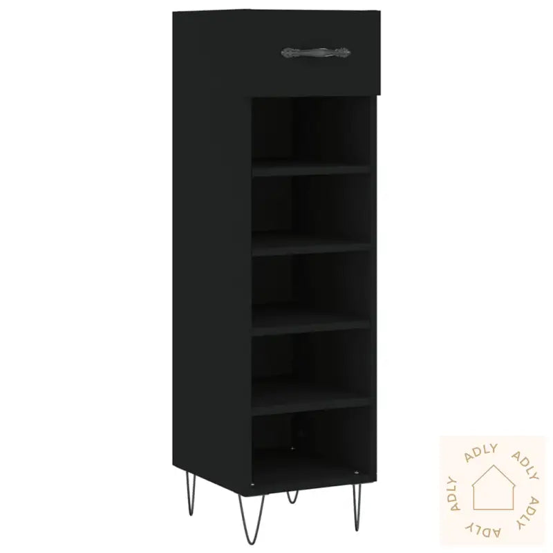 Skohylle Svart 30X35X105 Cm Konstruert Tre