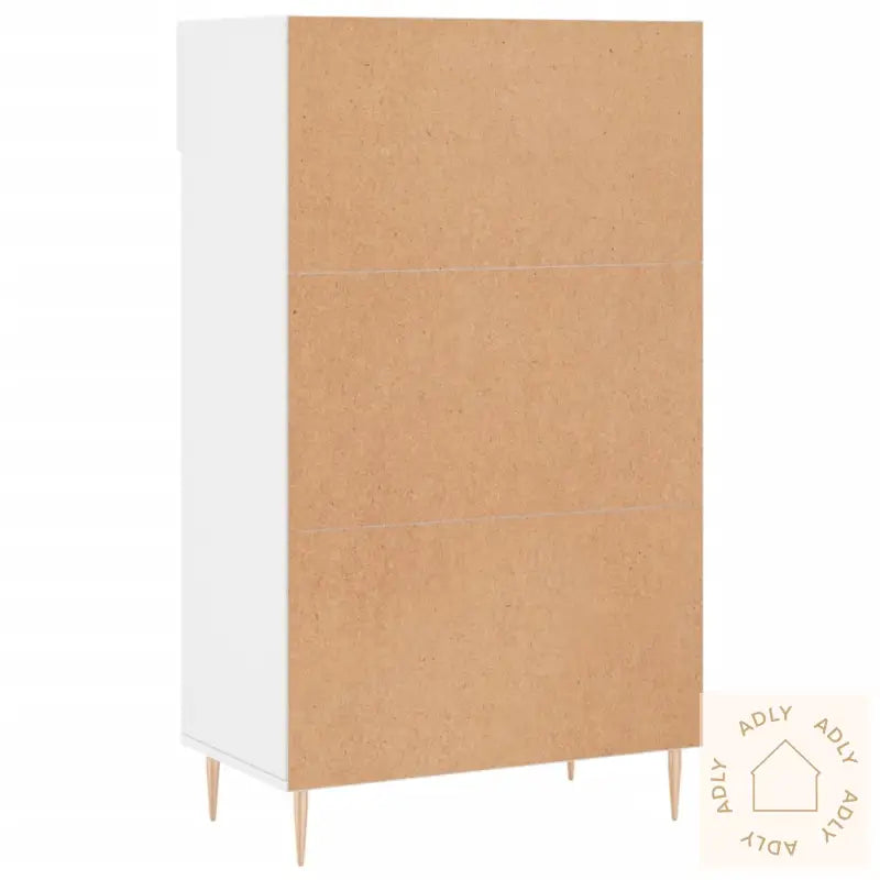 Skoskap Høyglans Hvit 60X35X105 Cm Konstruert Tre