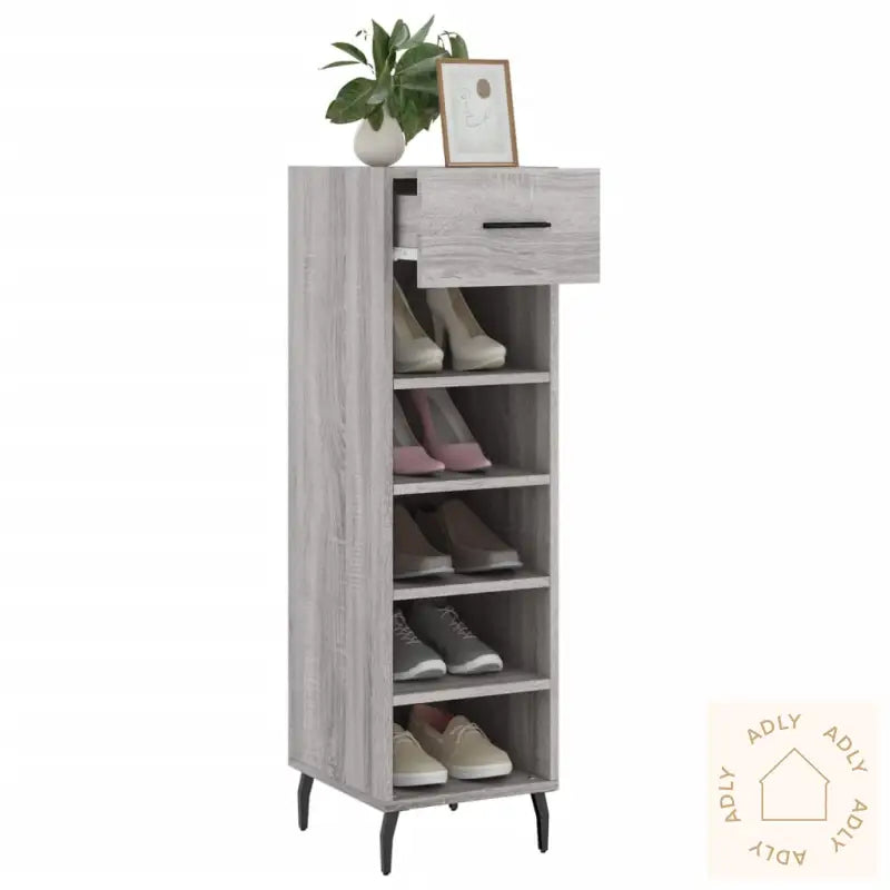 Skohylle Grå Sonoma 30X35X105 Cm Konstruert Tre