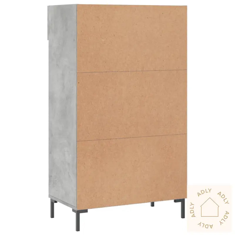 Skohylle Betonggrå 60X35X105 Cm Konstruert Tre