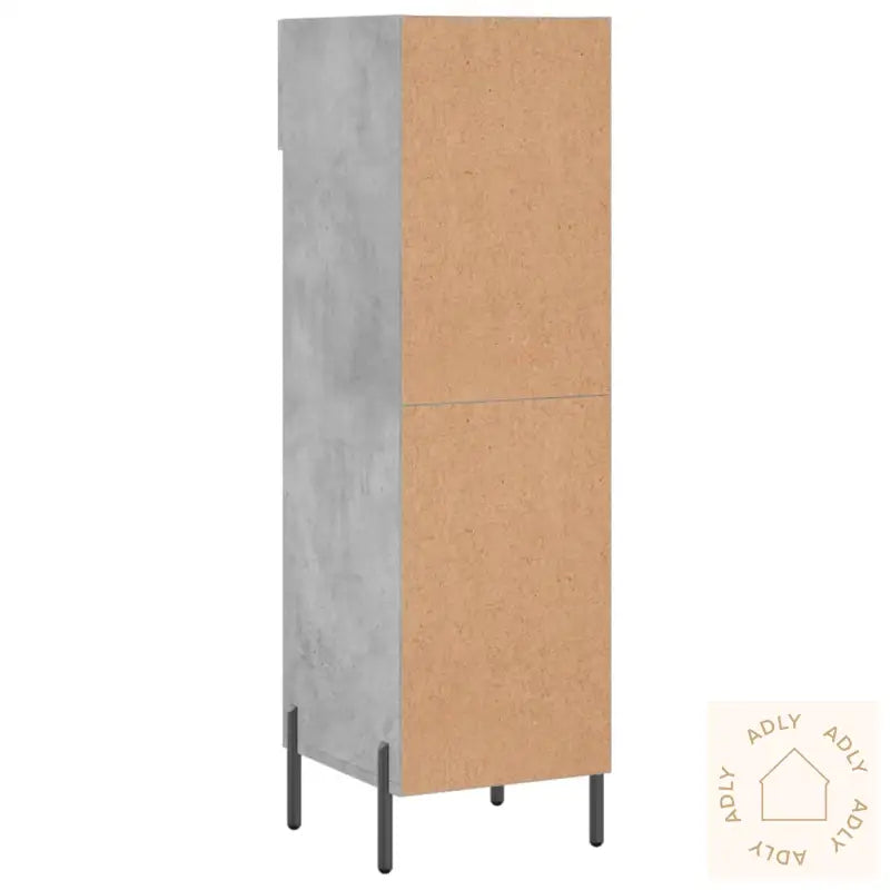 Skohylle Betonggrå 30X35X105 Cm Konstruert Tre
