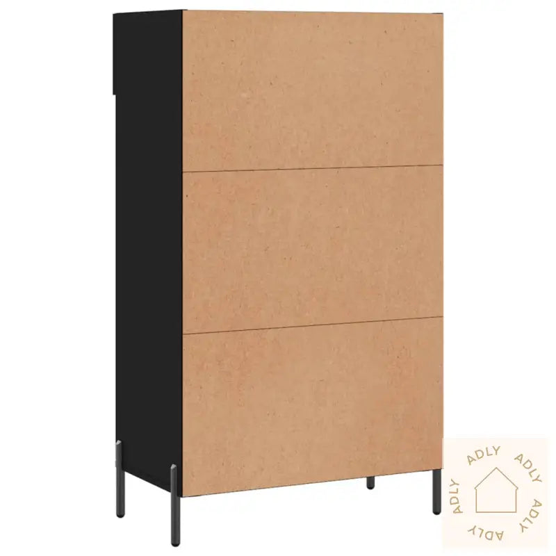 Skohylle Svart 60X35X105 Cm Konstruert Tre