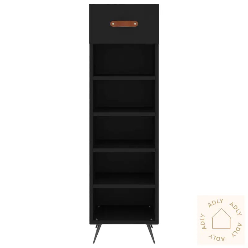 Skohylle Svart 30X35X105 Cm Konstruert Tre