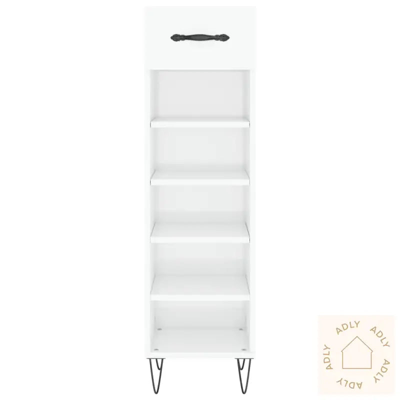 Skoskap Høyglans Hvit 30X35X105 Cm Konstruert Tre